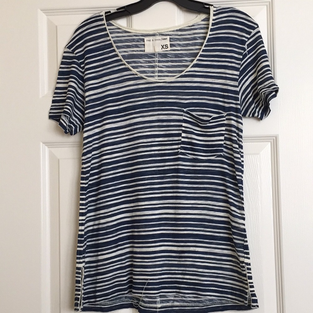 rag & bone striped Pocket Tee - XS
